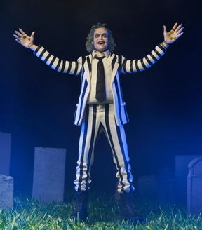 NECA - Beetlejuice (1988) - Beetlejuice (Black & White Suit) on Blister Card 7" Action Figure (Pre-Order Ships October)