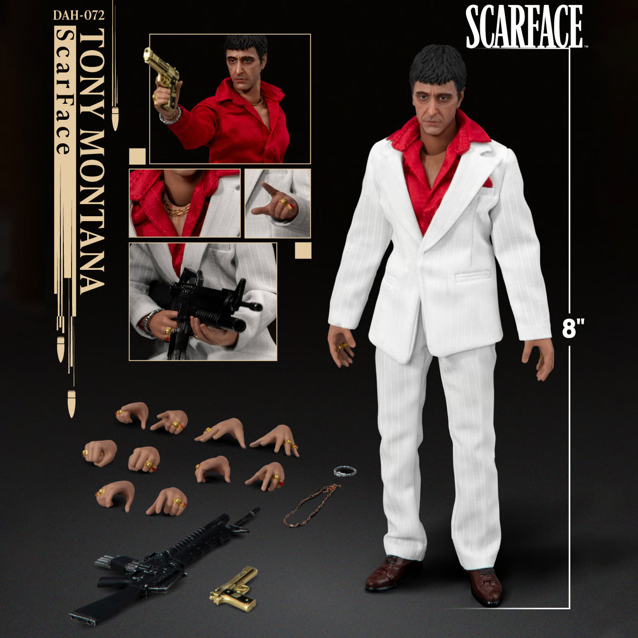 SCARFACE - DYNAMIC 8CTION HEROES (DAH-072) TONY MONTANA ACTION FIGURE (PRE-ORDER SHIPS JUNE 2026)