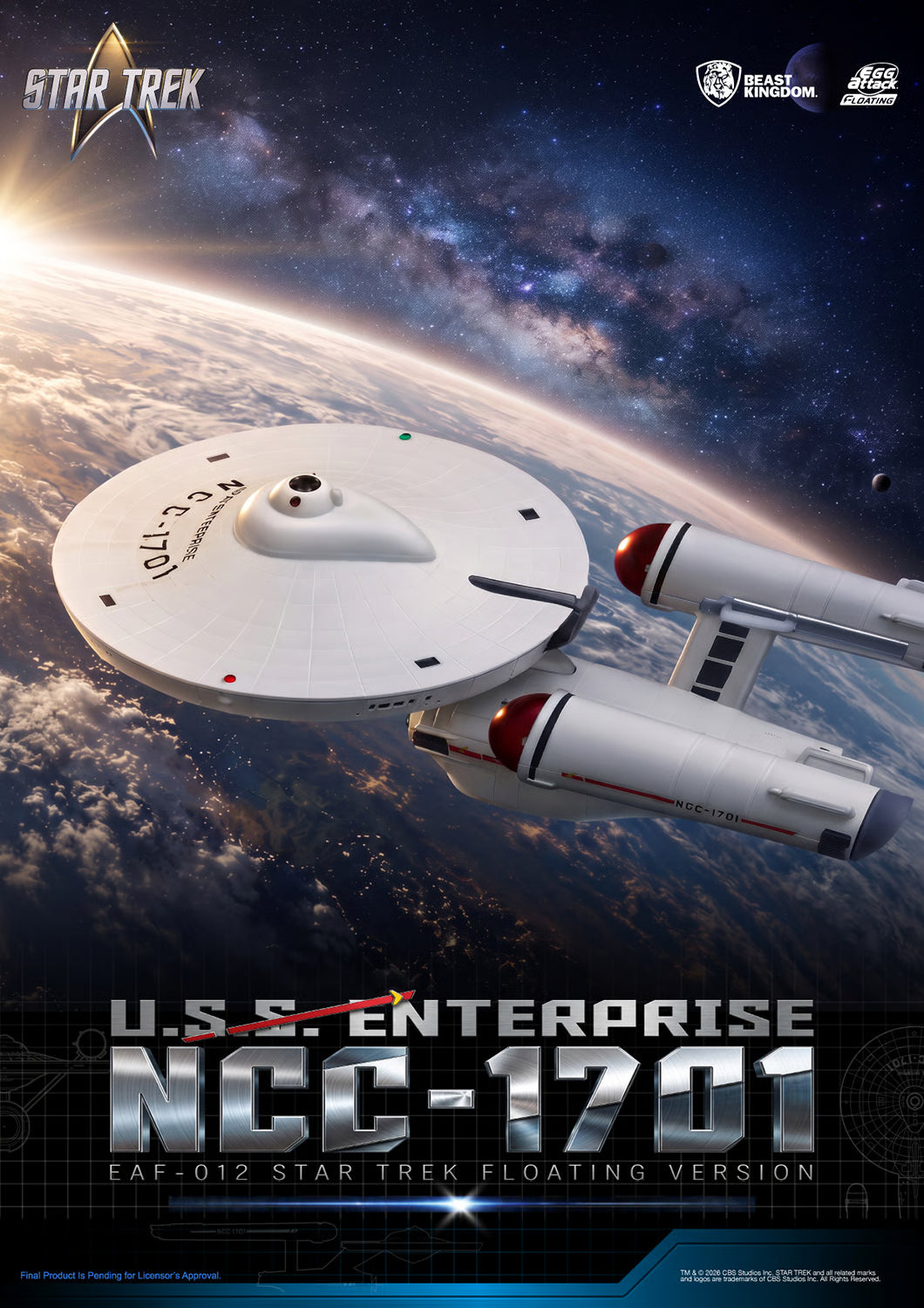 STAR TREK - EGG ATTACK FLOATING (EAF-012) - U.S.S. ENTERPRISE NCC-1701