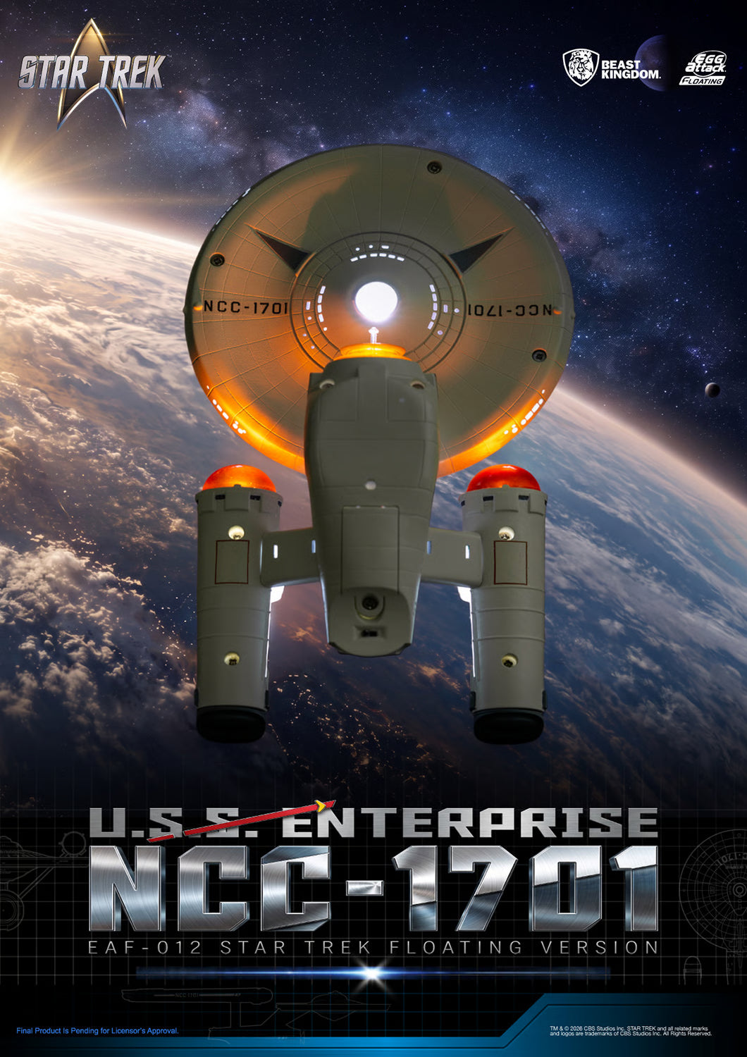 STAR TREK - EGG ATTACK FLOATING (EAF-012) - U.S.S. ENTERPRISE NCC-1701