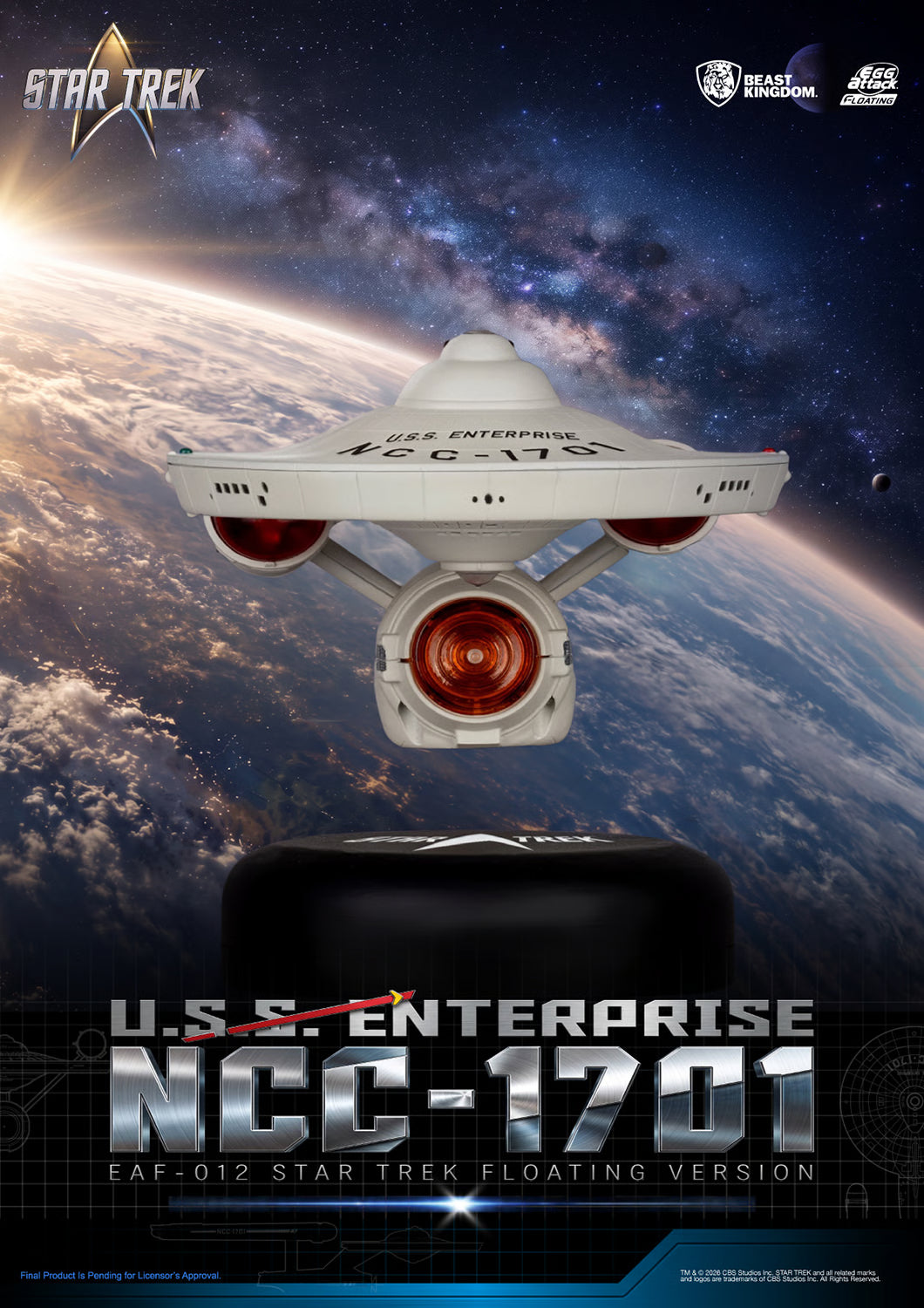 STAR TREK - EGG ATTACK FLOATING (EAF-012) - U.S.S. ENTERPRISE NCC-1701
