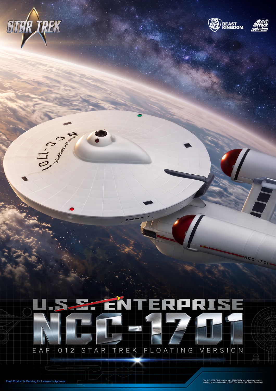 STAR TREK - EGG ATTACK FLOATING (EAF-012) - U.S.S. ENTERPRISE NCC-1701