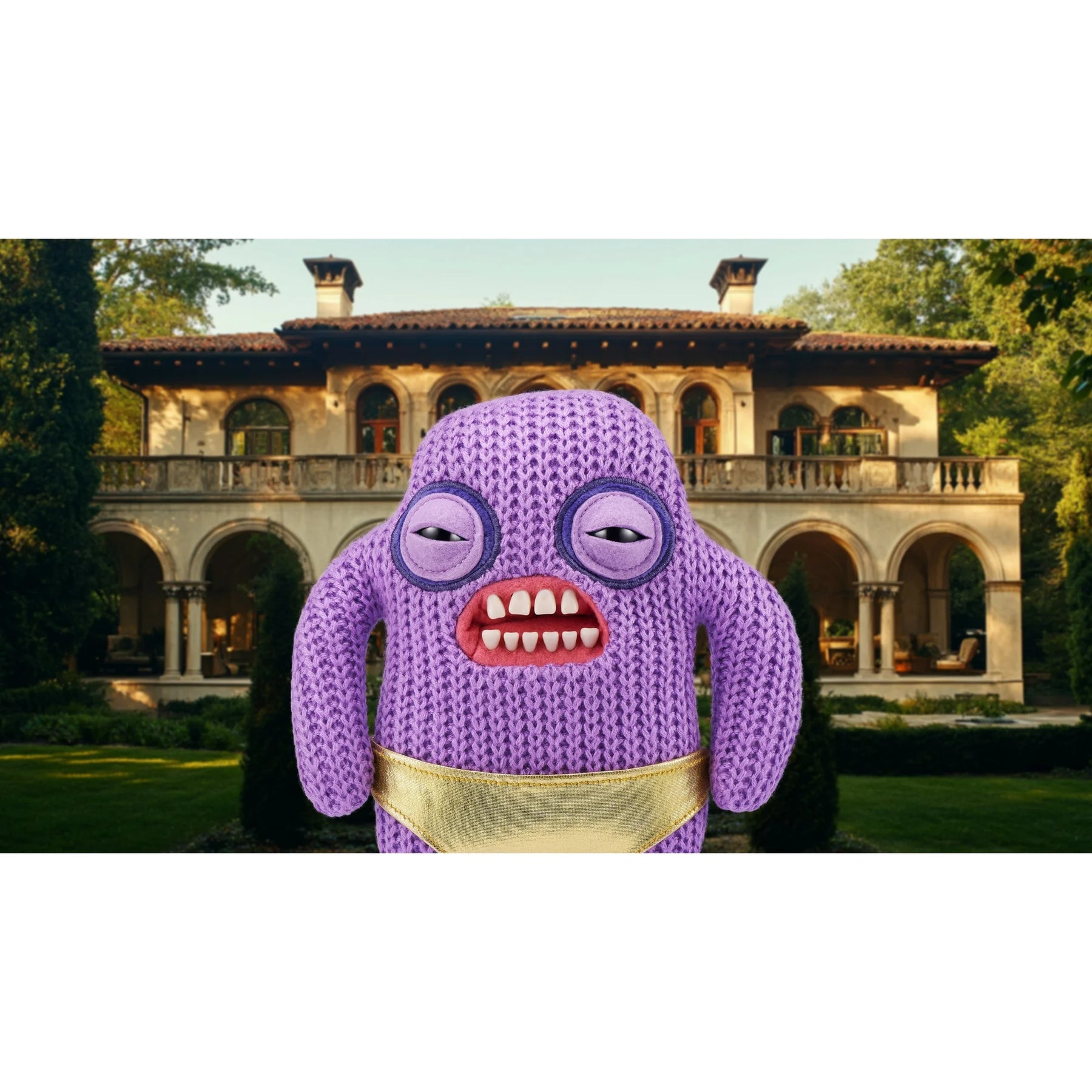 Fuggler -Gold Fuggs - Mr Needles  -  9" Plush Figure