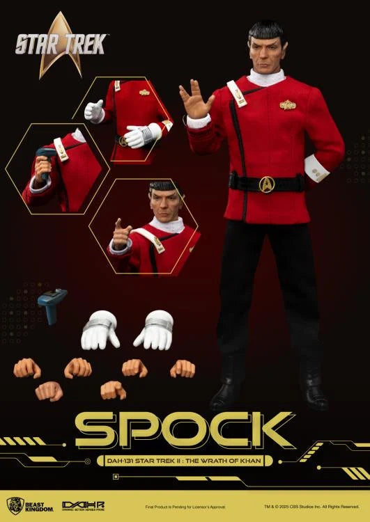 BEAST KINGDOM - Star Trek II: The Wrath of Khan Dynamic 8ction Heroes DAH-131P Spock Limited Edition Action Figure (Pre-Order Ships 1st Quarter 2026)