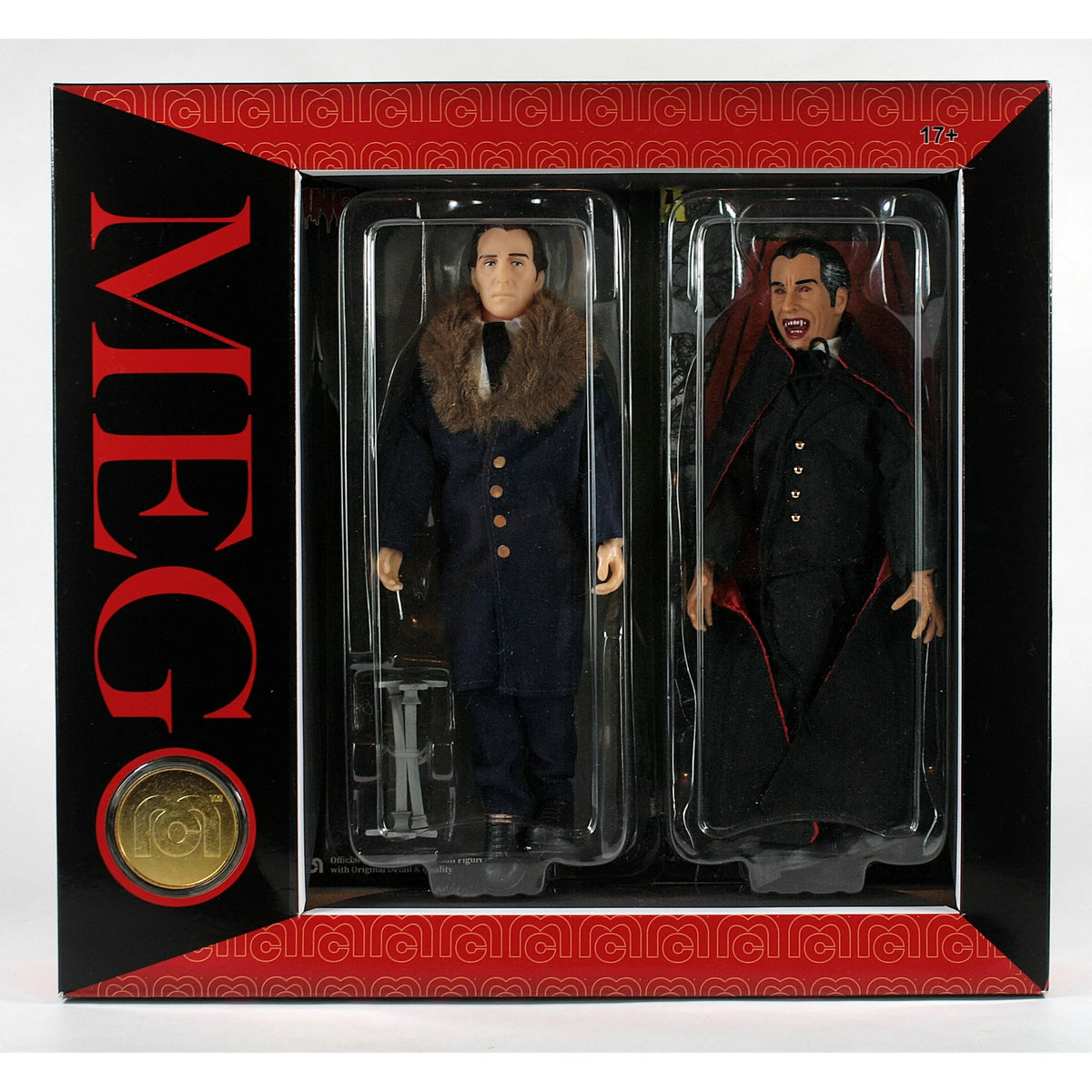 Mego - Hammer Horror - Dracula & Van Helsing 8" Action Figure 2-Pack with Collectible Coin