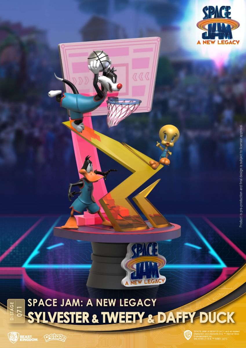BEAST KINGDOM - SPACE JAM A NEW LEGACY: SYLVESTER & TWEETY DIORAMA STAGE 6" STATUE