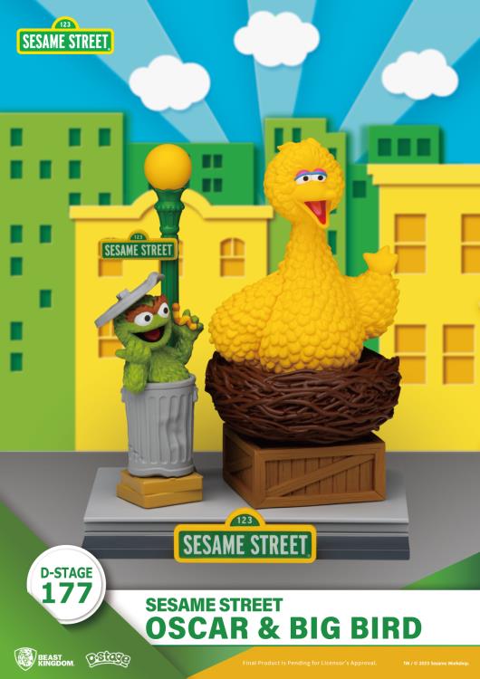 BEAST KINGDOM - Sesame Street D-Stage DS-177 Oscar & Big Bird Statue (Pre-Order Ships 1st Quarter 2026)