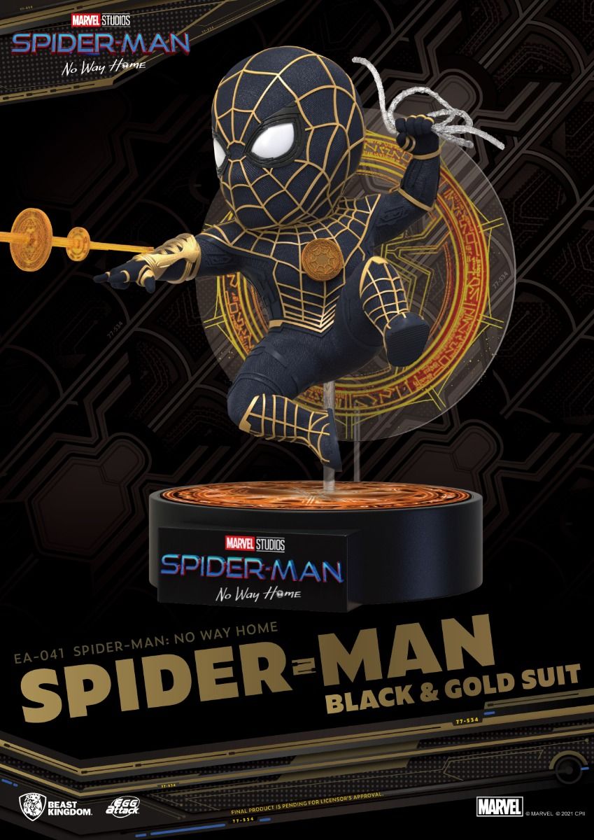 SPIDER-MAN: NO WAY HOME - EGG ATTACK (EA-041) SPIDER-MAN BLACK & GOLD SUIT ACTION FIGURE