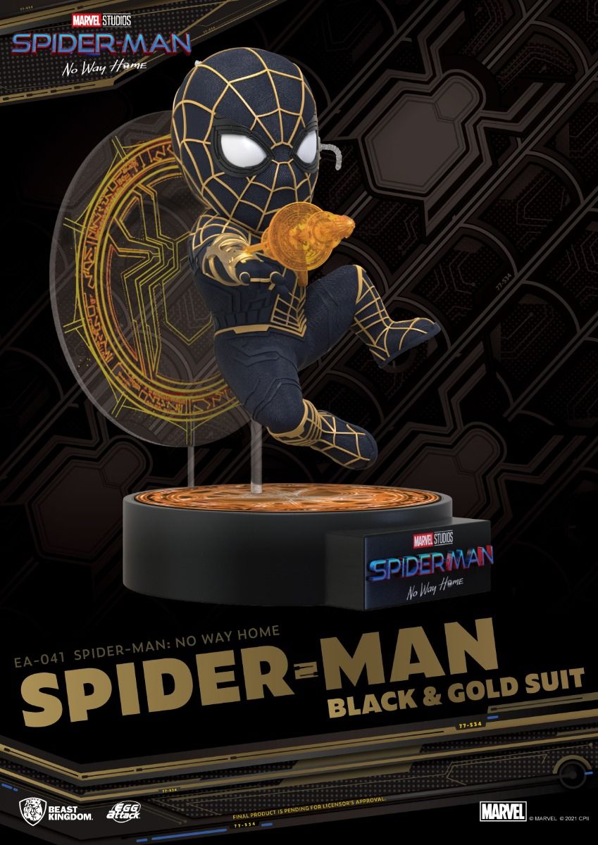 SPIDER-MAN: NO WAY HOME - EGG ATTACK (EA-041) SPIDER-MAN BLACK & GOLD SUIT ACTION FIGURE