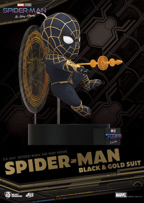 BEAST KINGDOM - SPIDER-MAN: NO WAY HOME - SPIDER-MAN BLACK & GOLD SUIT EGG ATTACK ACTION FIGURE