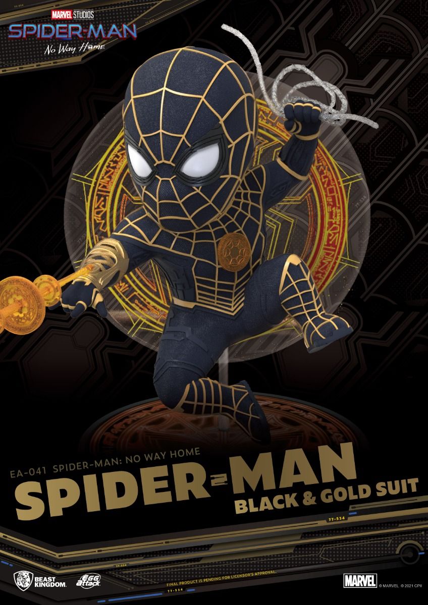 SPIDER-MAN: NO WAY HOME - EGG ATTACK (EA-041) SPIDER-MAN BLACK & GOLD SUIT ACTION FIGURE