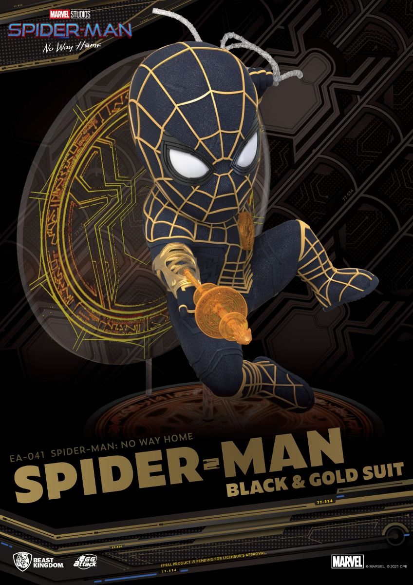 SPIDER-MAN: NO WAY HOME - EGG ATTACK (EA-041) SPIDER-MAN BLACK & GOLD SUIT ACTION FIGURE