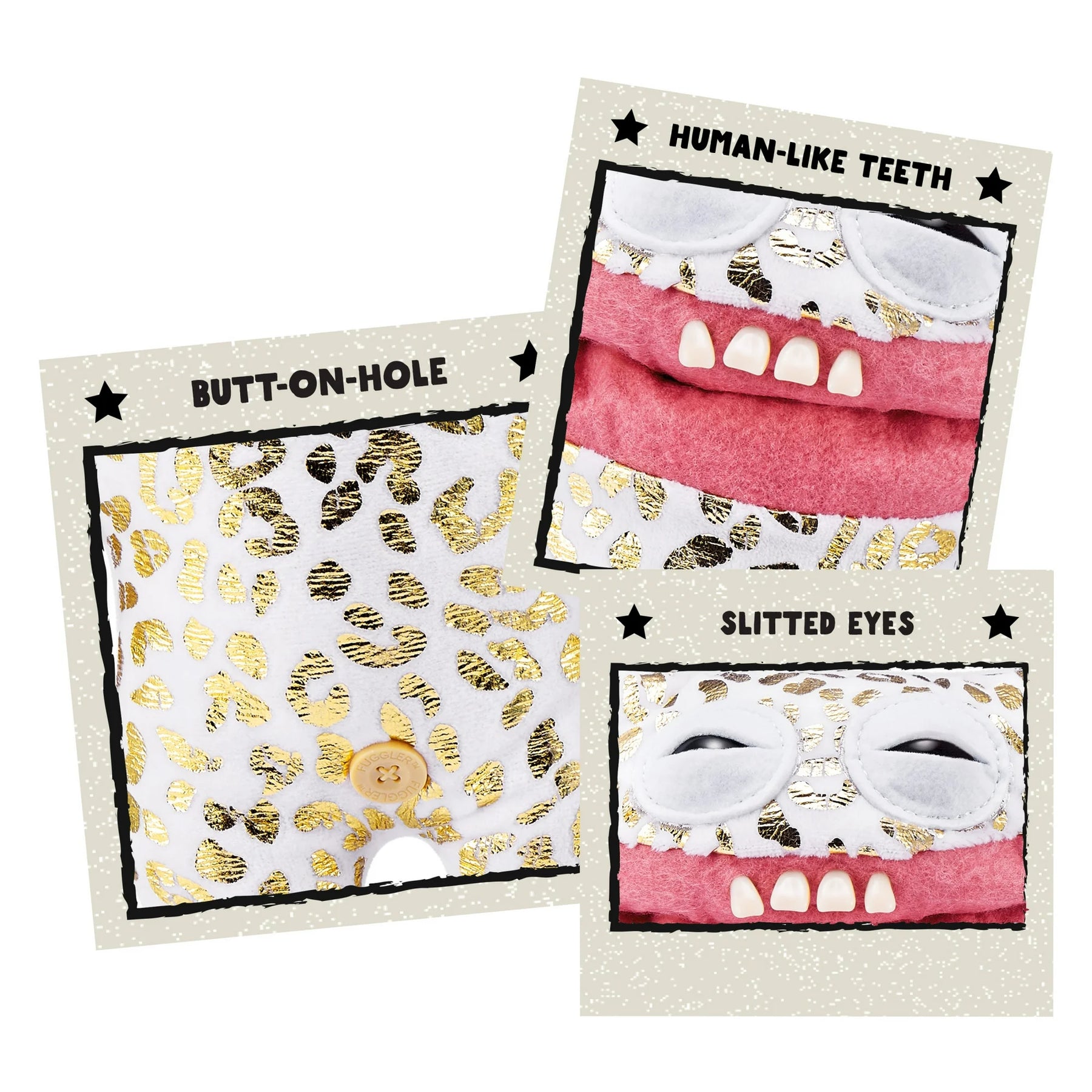 Fuggler -Gold Fuggs - Grin Grin  -  9" Plush Figure