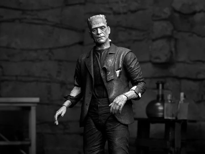 NECA - Universal Monsters - Bride of Frankenstein - Ultimate Frankenstein's Monster (B&W) Action Figure (Pre-Order Ships January)