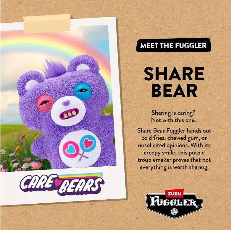 Fuggler Care Bears Share Bear 9-Inch Plush Figure (Pre-Order ships February)