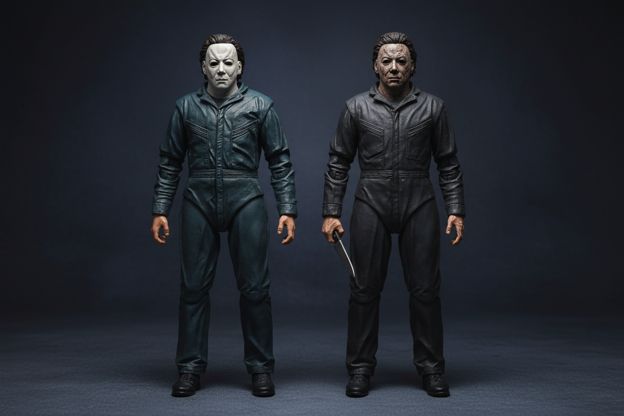 NECA Halloween Ultimate Michael Myers Duo - Curse & Resurrection 7" Action Figure Bundle