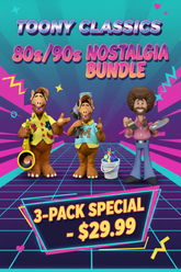 NECA Toony Classics Bundle - ALF Saxophone, Baseball ALF, Bob Ross & Peapod