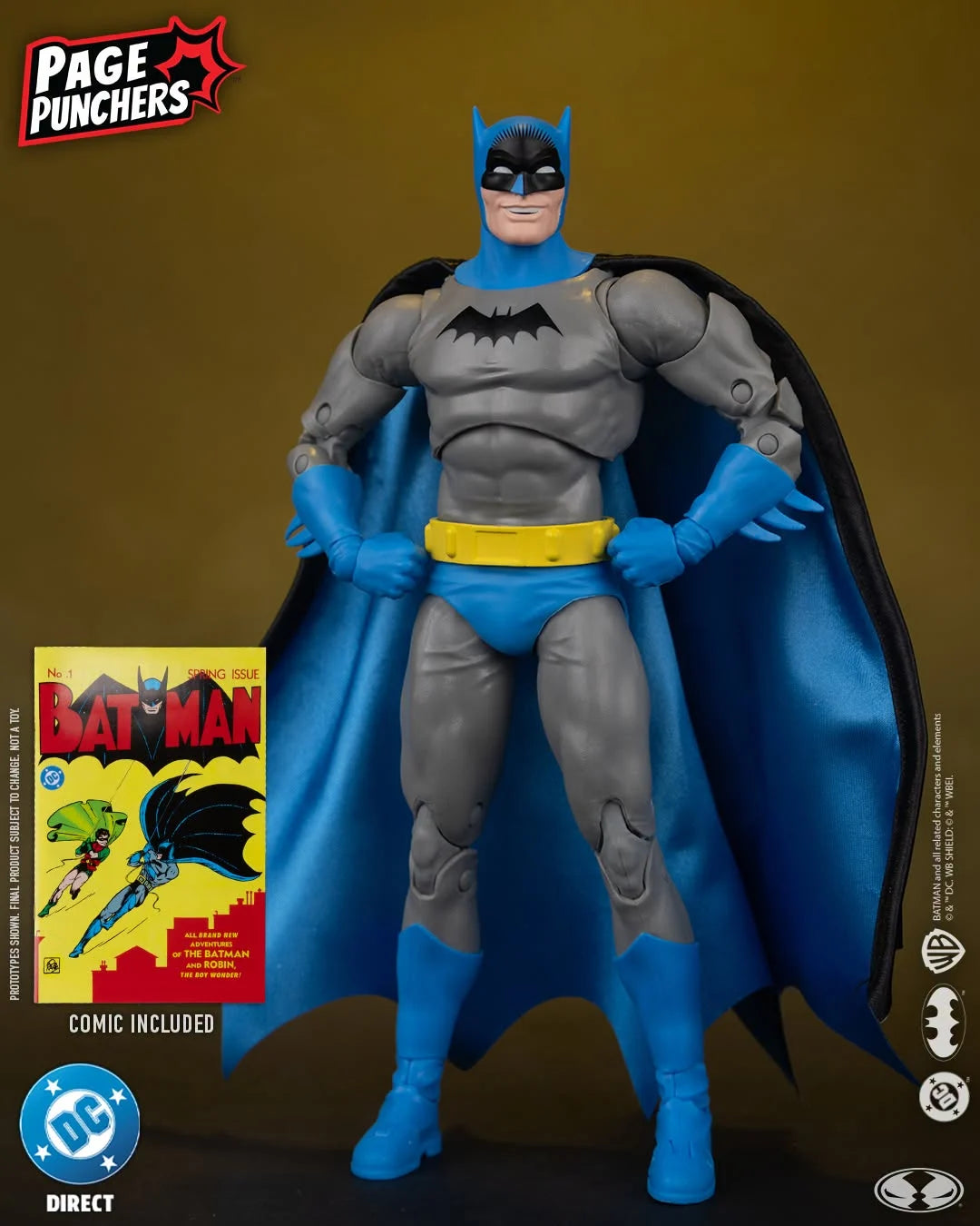 McFarlane - DC Page Punchers: Batman #1 - Batman 7" Figure with Comic