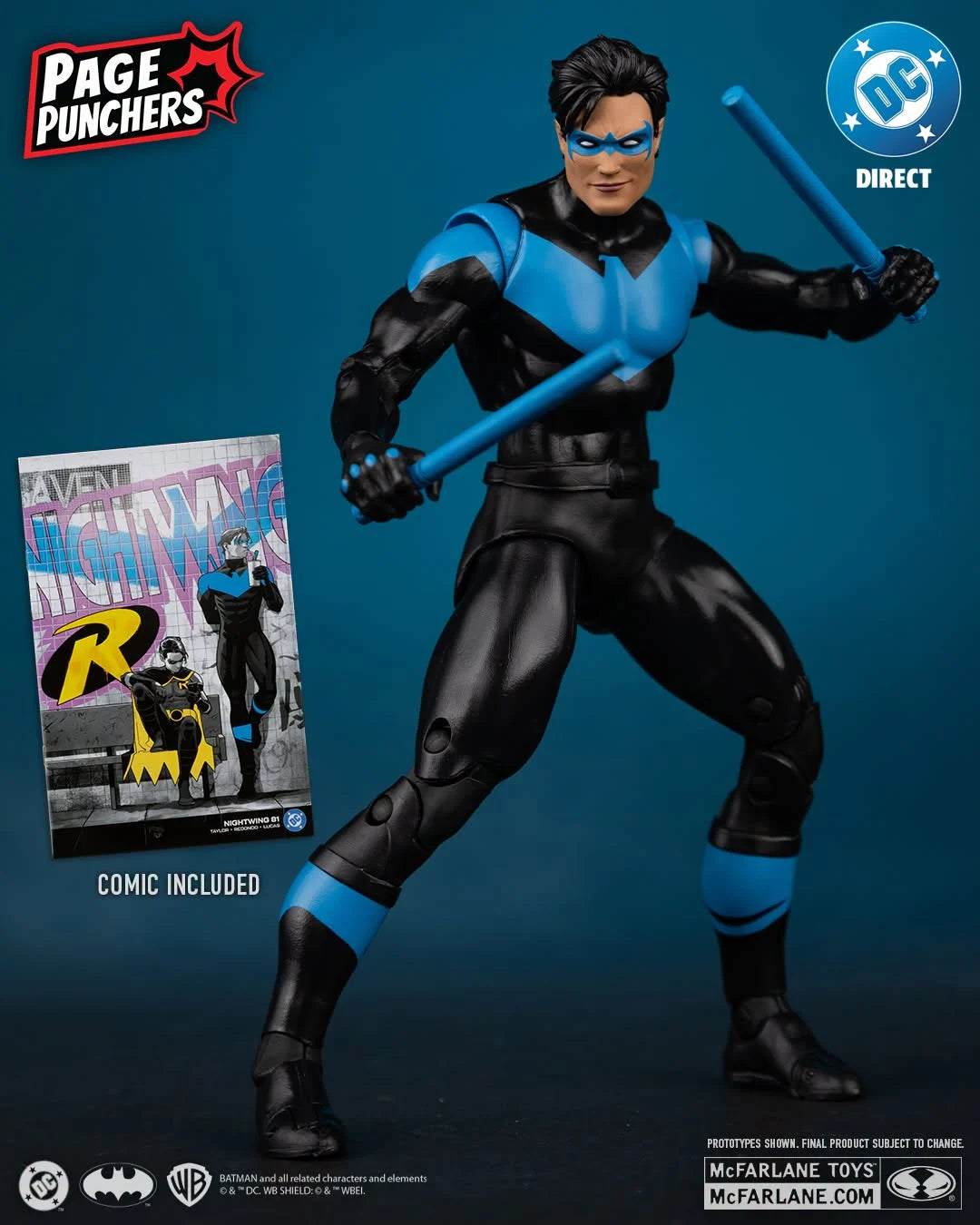 McFarlane - DC Page Punchers: Nightwing #81 - Nightwing 7" Figure with Comic