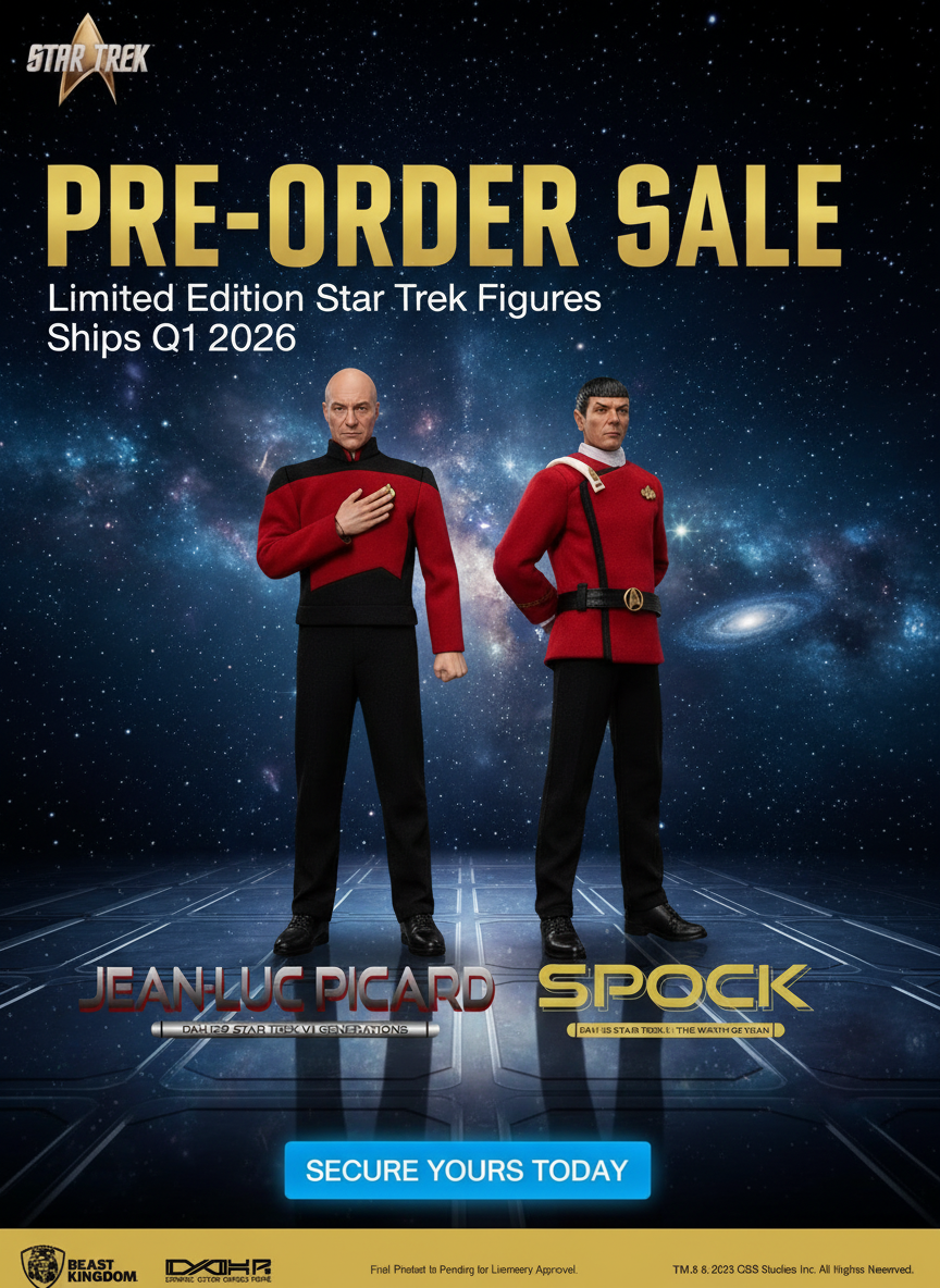 Star Trek Pre-Order Sale Banner - Picard & Spock