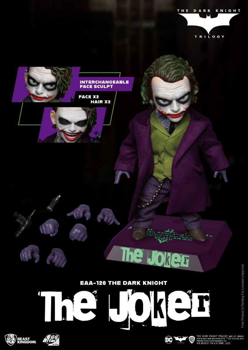 BEAST KINGDOM - THE DARK KNIGHT - THE JOKER EGG ATTACK ACTION FIGURE