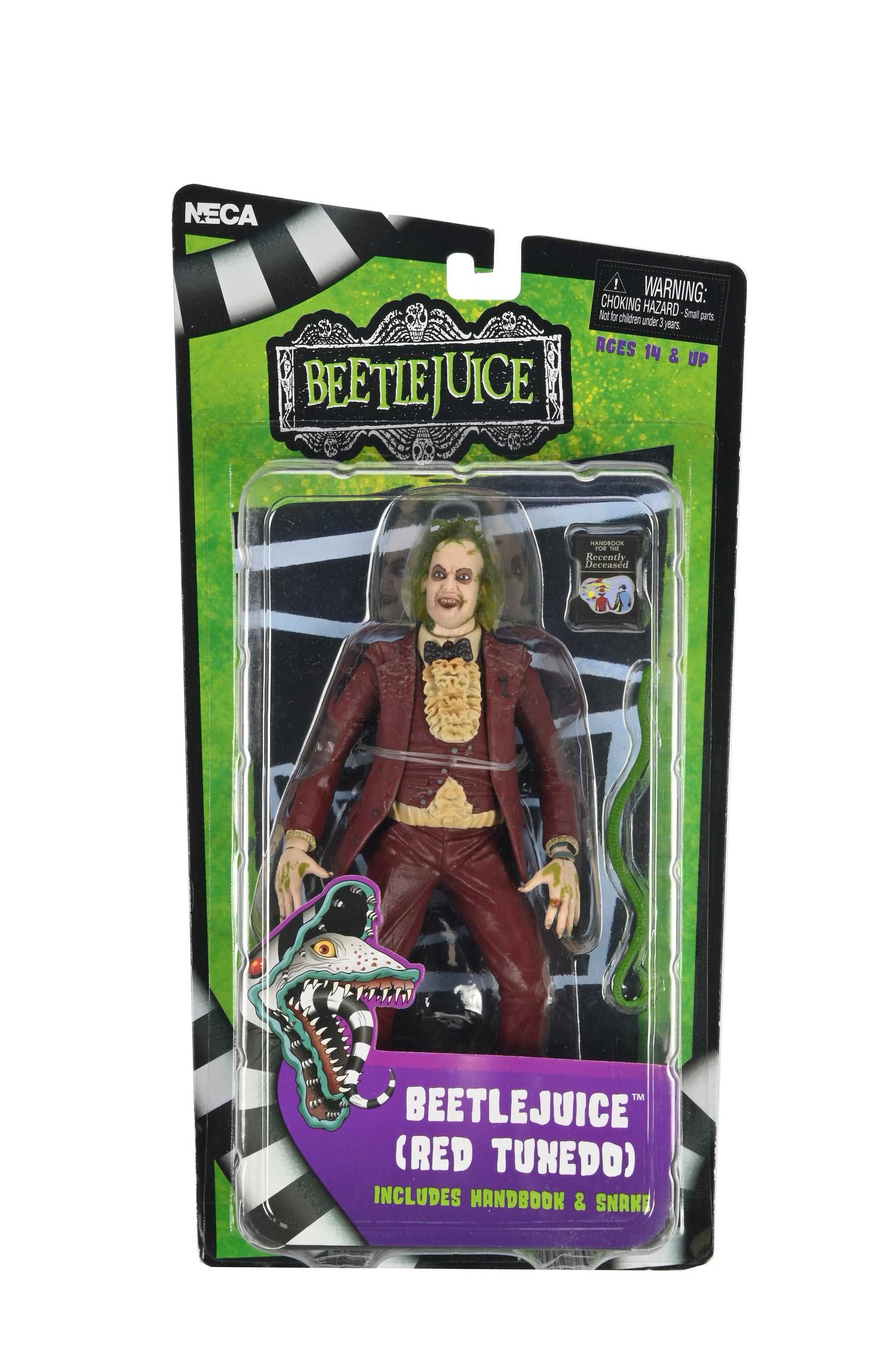 NECA - Beetlejuice (1988) - Beetlejuice (Red Tuxedo) on Blister Card 7" Action Figure (Pre-Order Ships October)