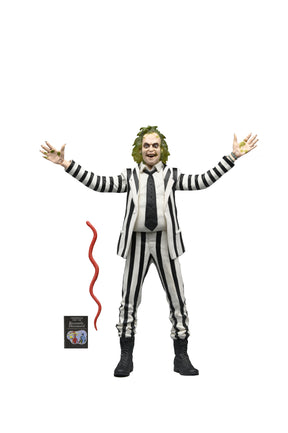 NECA - Beetlejuice (1988) - Beetlejuice (Black & White Suit) on Blister Card 7" Action Figure (Pre-Order Ships October)