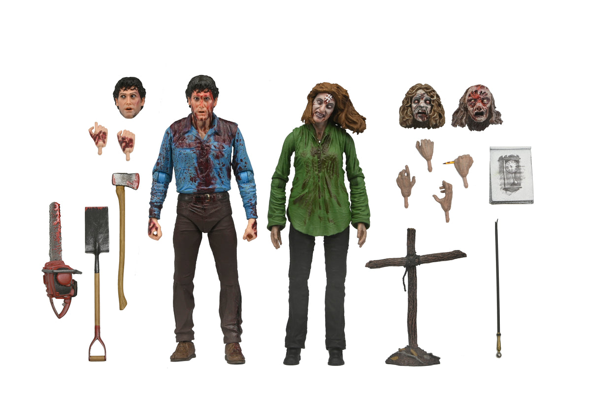 NECA - Evil Dead - Ultimate Bloody Ash & Cheryl Williams 7" Action Figure 2-Pack (Pre-Order Ships January)