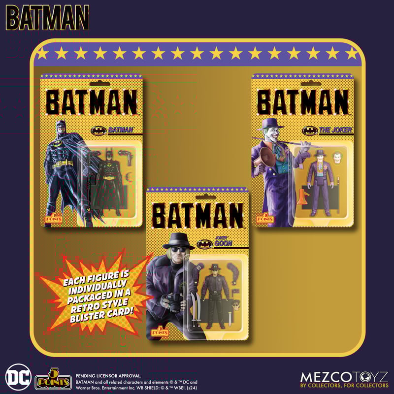 5 Points - Batman (1989): Set of 3 Action Figures (Pre-Order Ships Aug-Oct 2025)