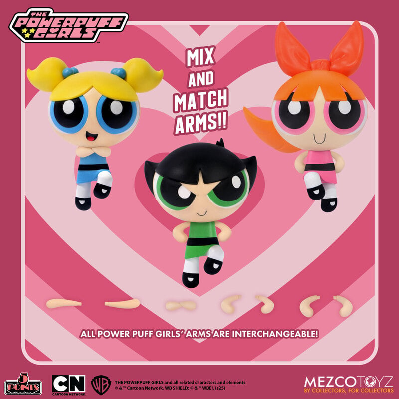 5 Points - The Powerpuff Girls Set of 4 Action Figures (Pre-Order Ships July 2026)