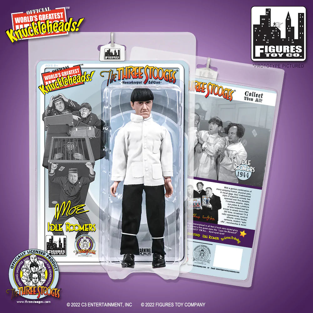 Figures Toy Company - The Three Stooges - Moe (House Keeper) 8" Action Figure
