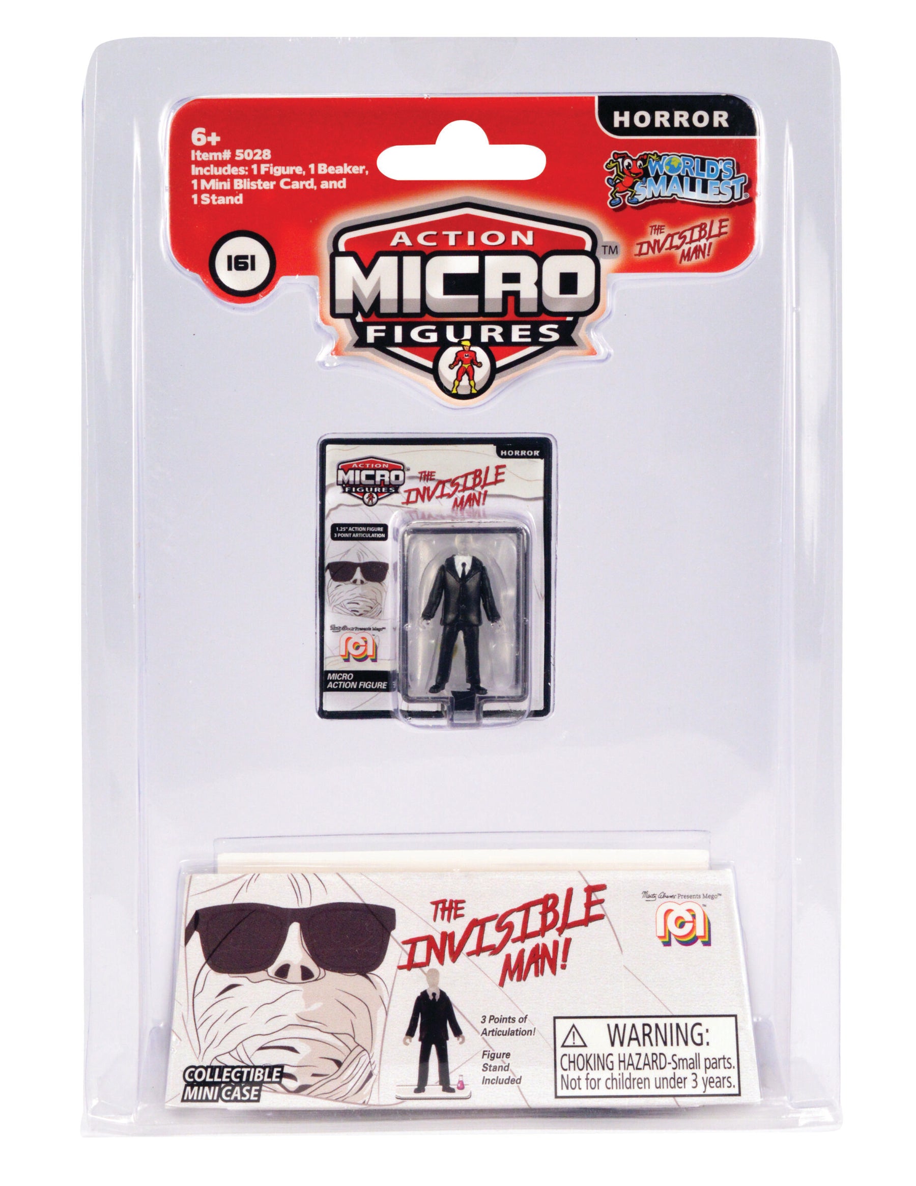 World's Smallest MEGO Horror Invisible Man Micro Action Figure - Zlc Collectibles