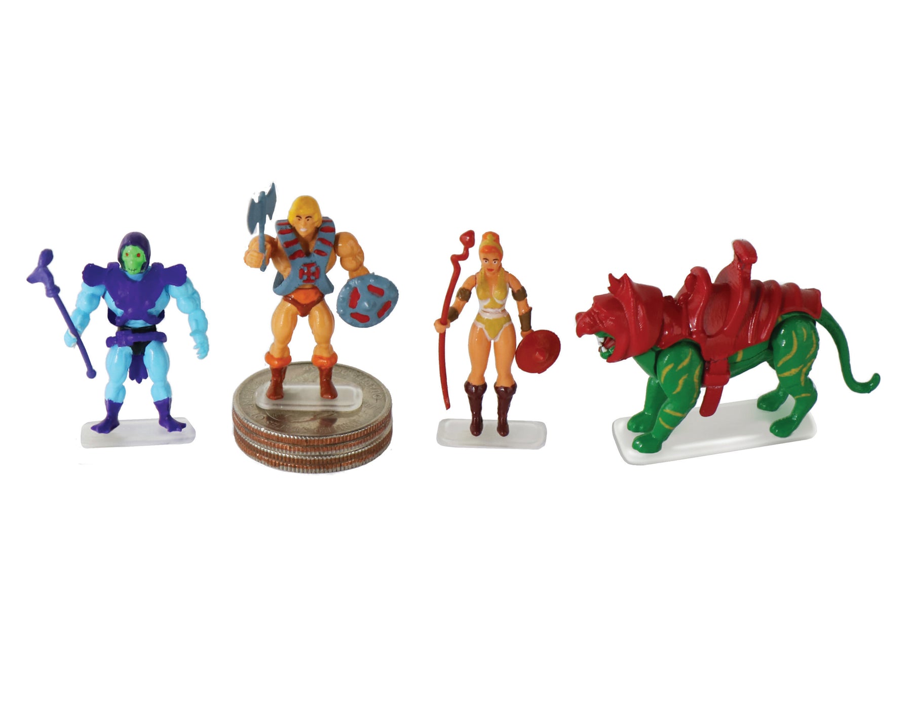 World's Smallest Masters of the Universe Set of 4 Micro Action Figures - Zlc Collectibles