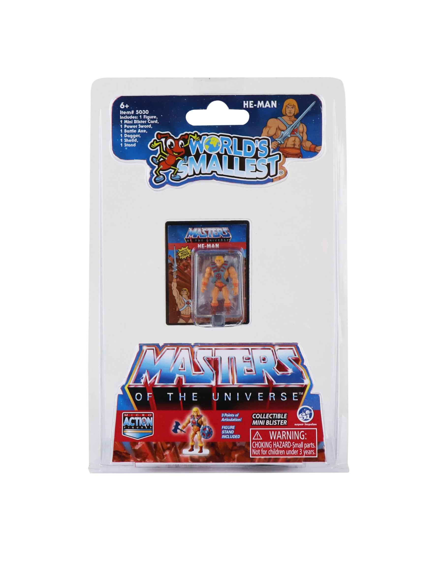 World's Smallest Masters of the Universe He-Man Micro Action Figure - Zlc Collectibles