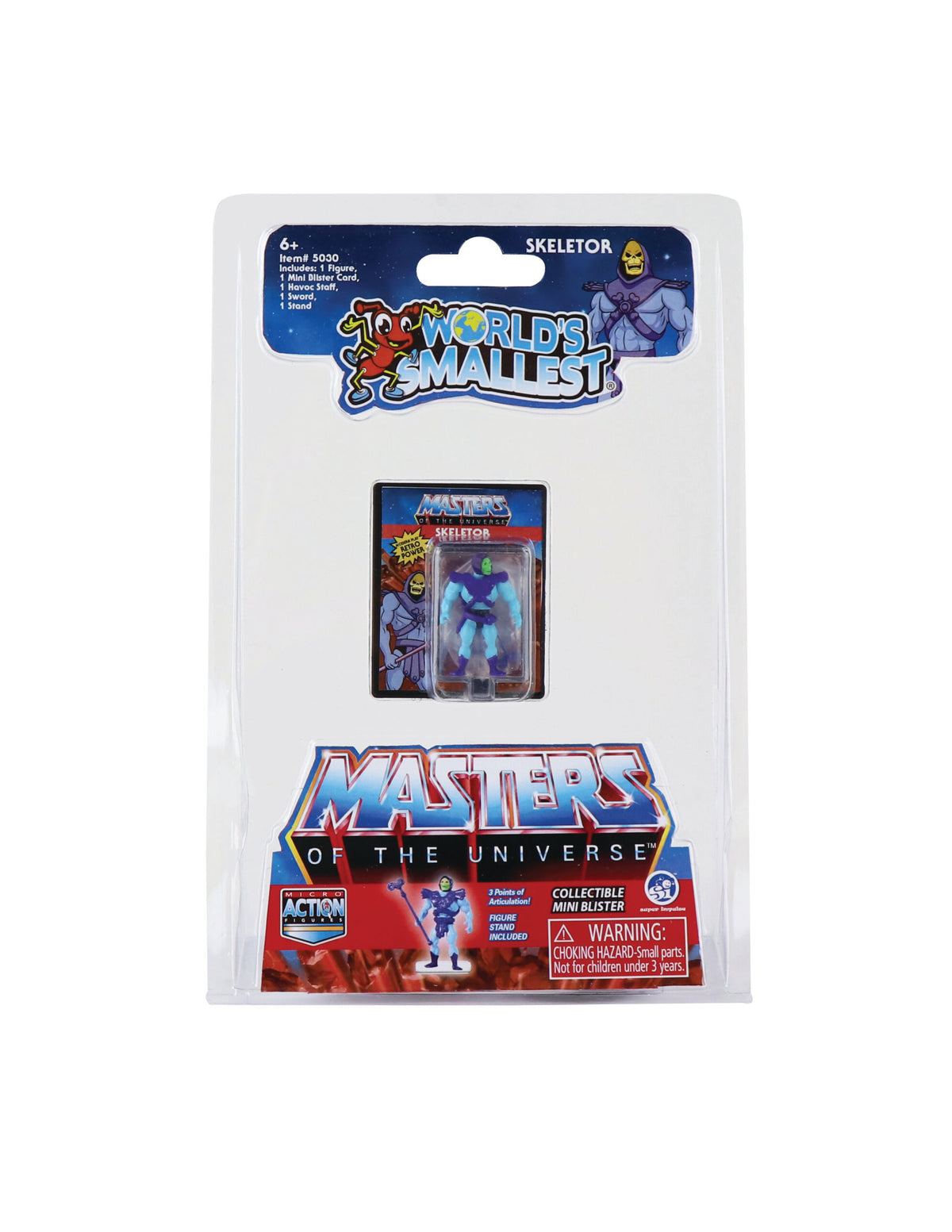 World's Smallest Masters of the Universe Skeletor Micro Action Figure - Zlc Collectibles