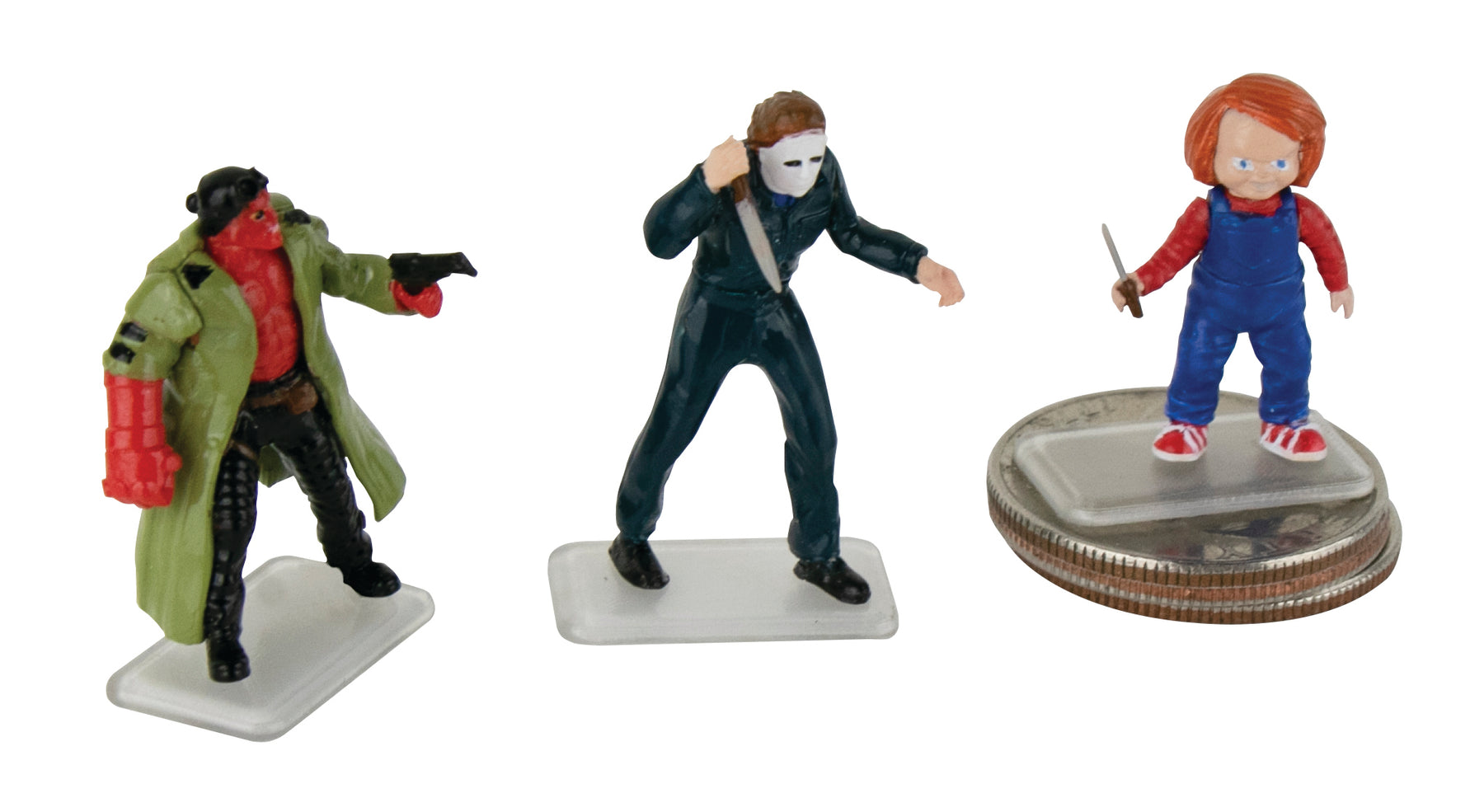 World's Smallest Universal Studios Horror Set of 3 Micro Action Figures