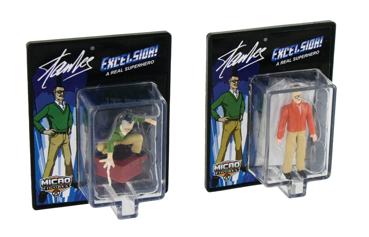 World's Smallest Stan Lee Set of 2 Micro Action Figures