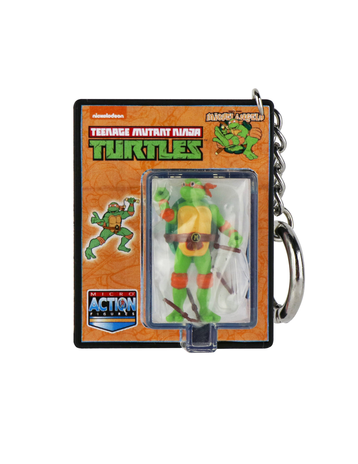 World's Smallest Teenage Mutant Ninja Turtles Michelangelo Micro Action Figure - Zlc Collectibles