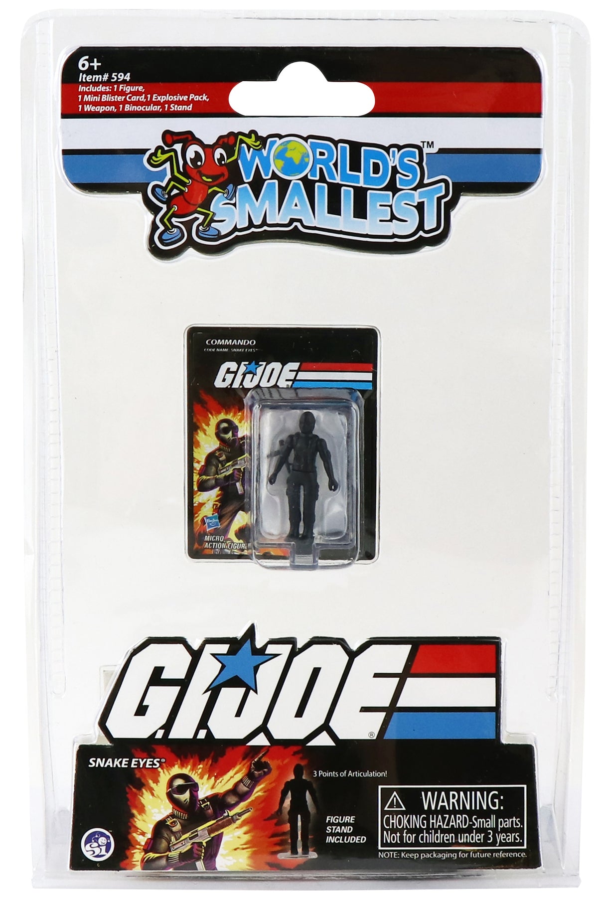 World's Smallest G.I. Joe Vs Cobra Snake Eyes Micro Action  Figure - Zlc Collectibles