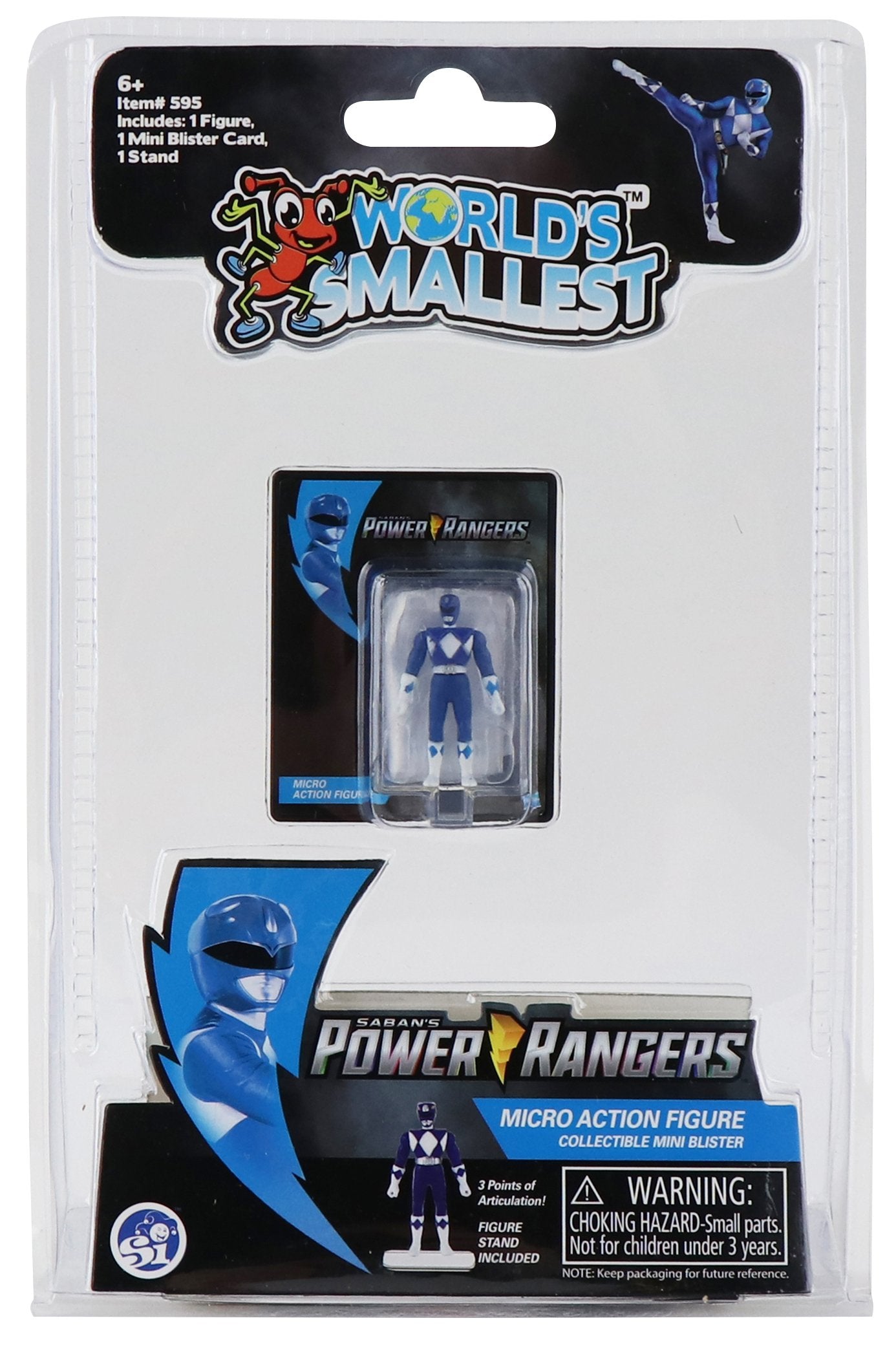 World's Smallest Power Rangers Set of 6 Micro Action Figures - Zlc Collectibles