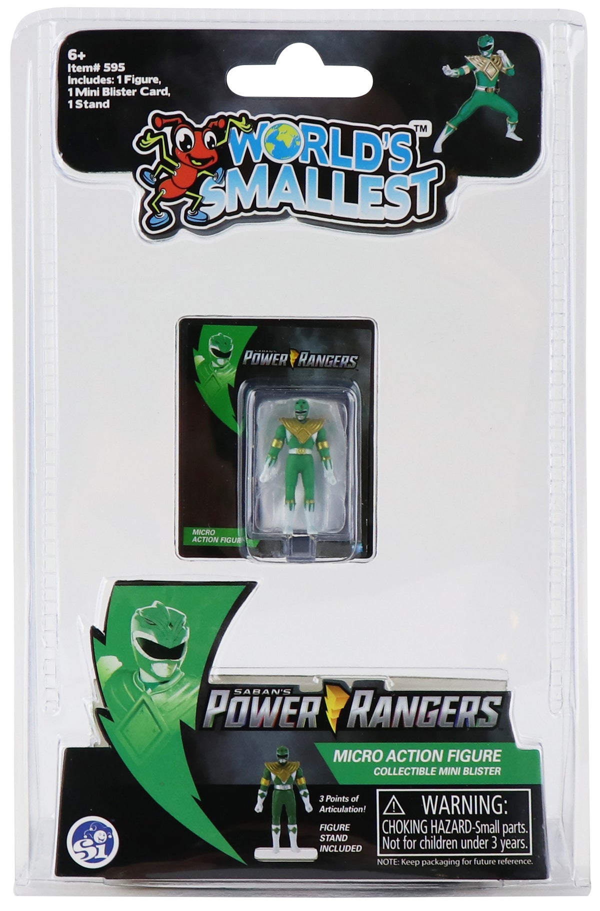 World's Smallest Power Rangers Green Ranger Micro Action Figure - Zlc Collectibles