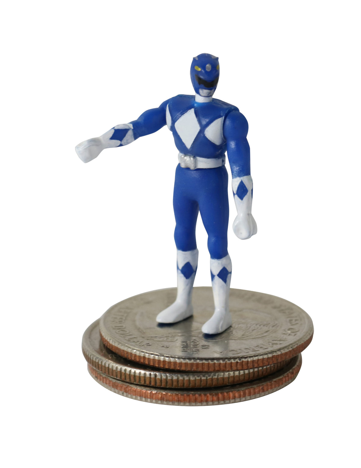 World's Smallest Power Rangers Blue Ranger Micro Action Figure - Zlc Collectibles