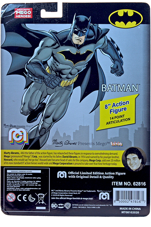 Mego DC Wave 9 - Batman 8" Action Figure - Zlc Collectibles