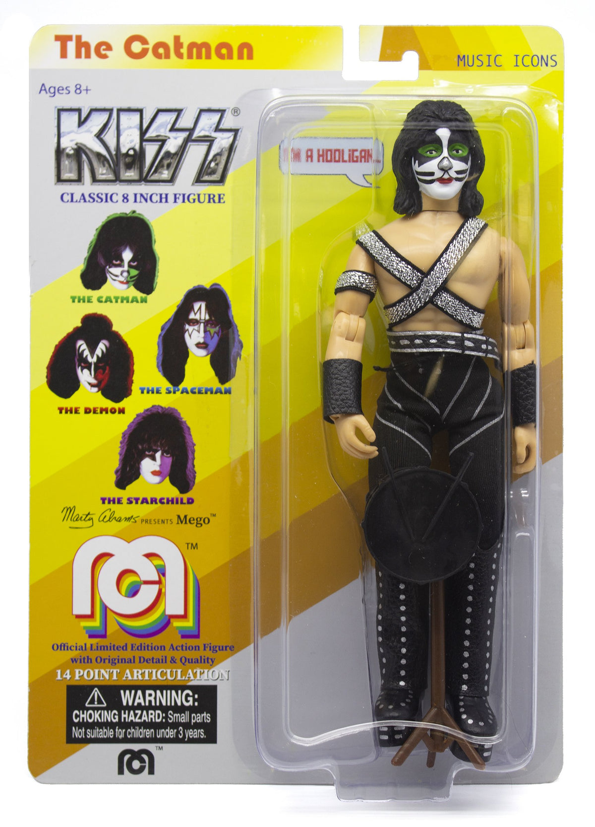 Mego Music Icons KISS The Catman 8" Action Figure - Zlc Collectibles