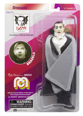 Mego Horror Dracula 8" Action Figure With Grey Cape