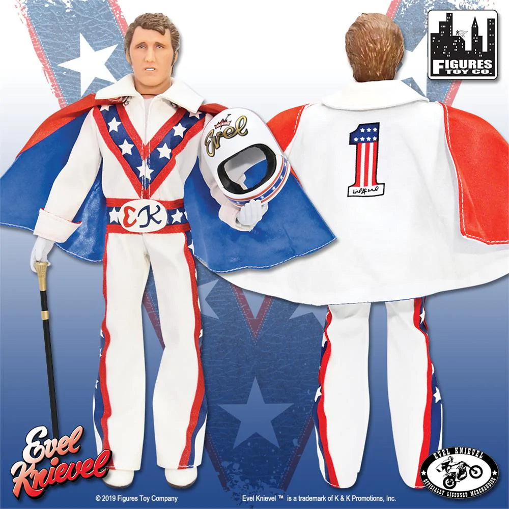 Evel Knievel (Re-Issue White Jumpsuit) 8" Action Figure