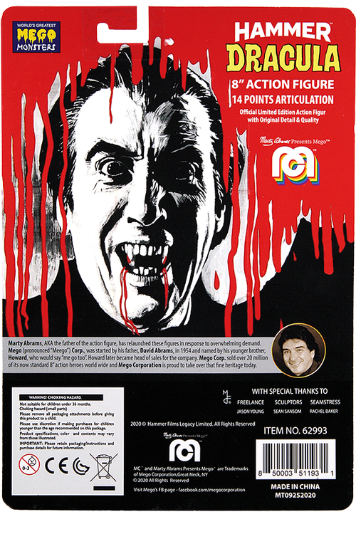 Mego Horror Wave 10 - Hammer Dracula 8" Action Figure - Zlc Collectibles