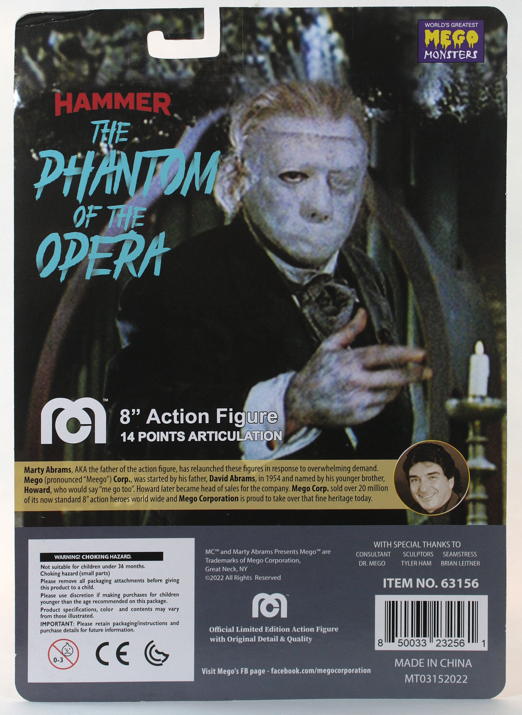 Mego Horror Wave 15 - Hammer Phantom of the Opera (Variant) 8" Action Figure