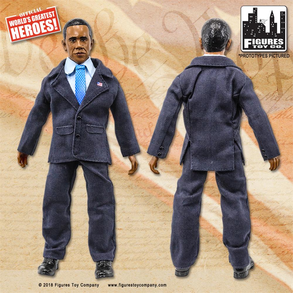 Presidents - Barak Obama (Blue Suit) 8" Action Figure - Zlc Collectibles