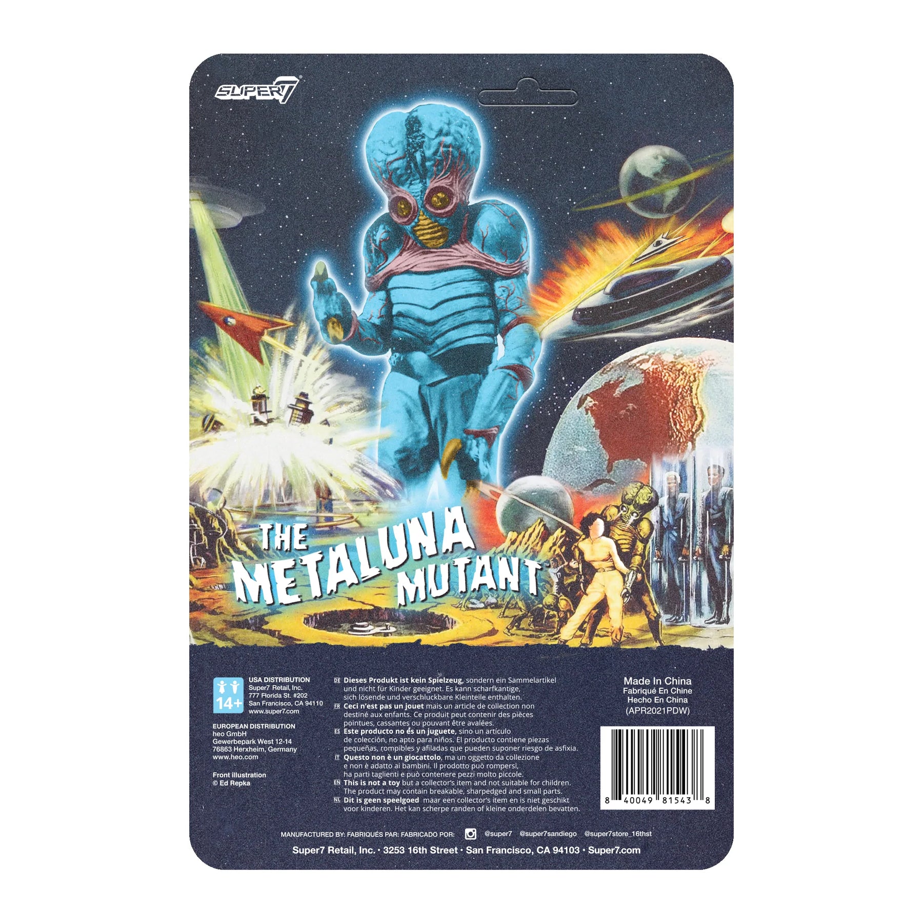 Universal Monsters ReAction Figure - The Metaluna Mutant (Blue Glow)